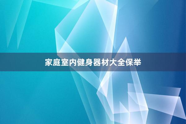 家庭室内健身器材大全保举